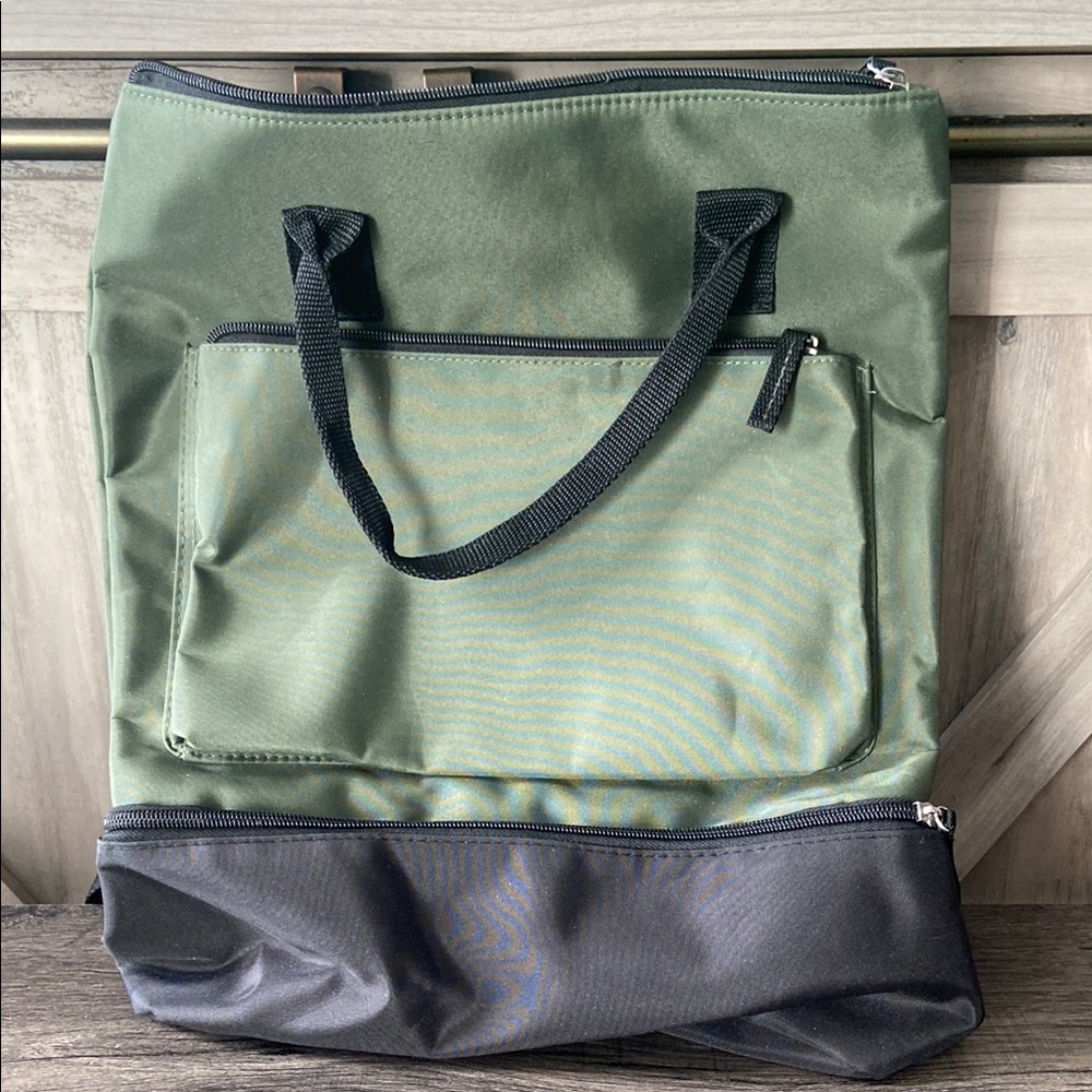 DSW Olive and Black Backpack Tote